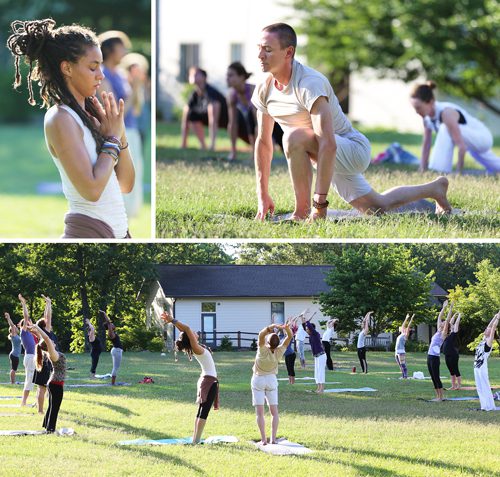 Integral Yoga Hatha Classes outdoors at Yogaville